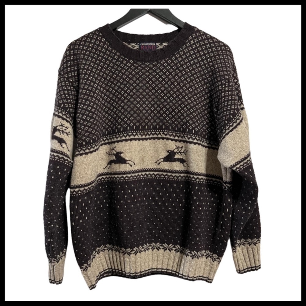 CHRISTOPHER RAND Vintage Wool Crewneck Sweater